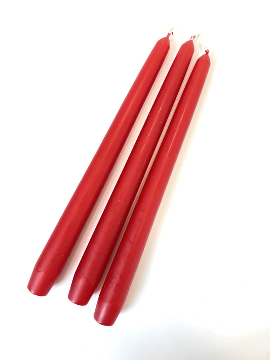 Red Venetian Tapered Candle - 250mm