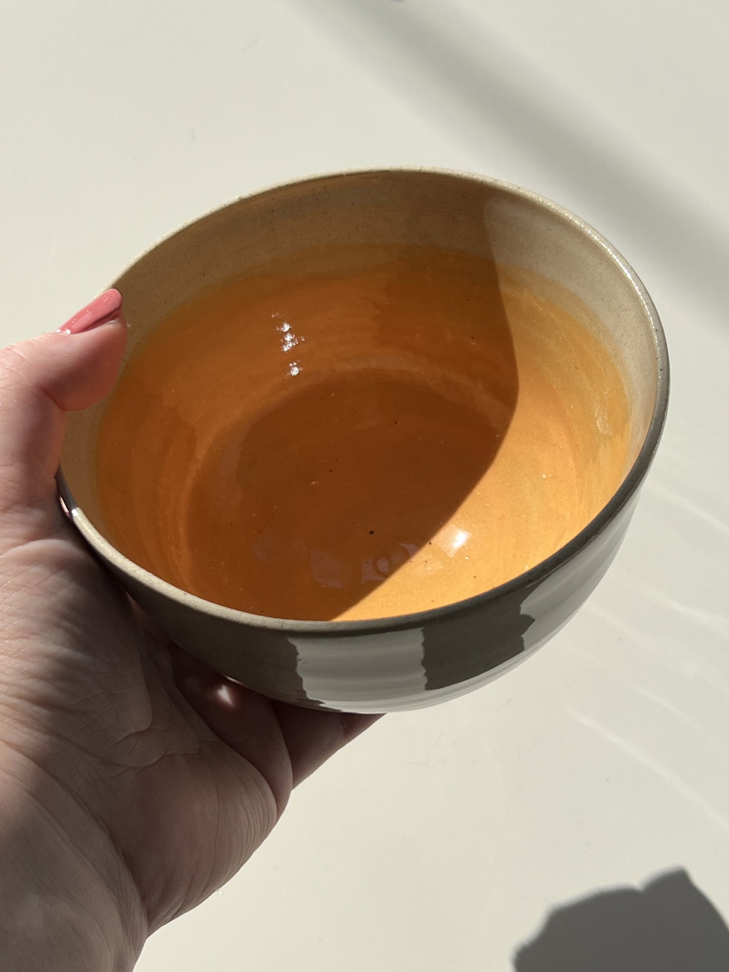 Handmade Ceramic Bowl - Orange