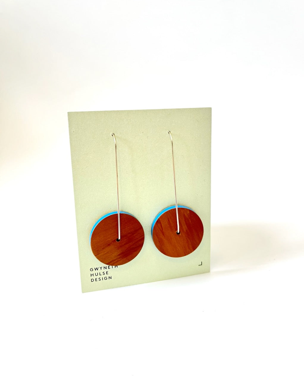 Matai Disc Earrings - Bright Blue