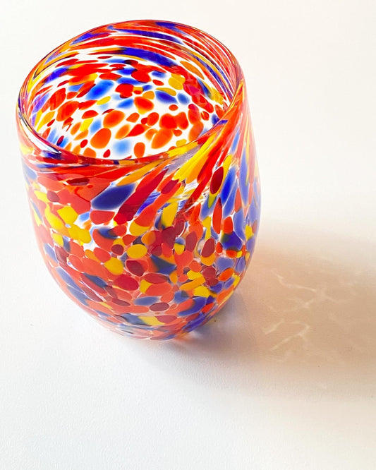 Handblown Glass Tumbler - Carnival