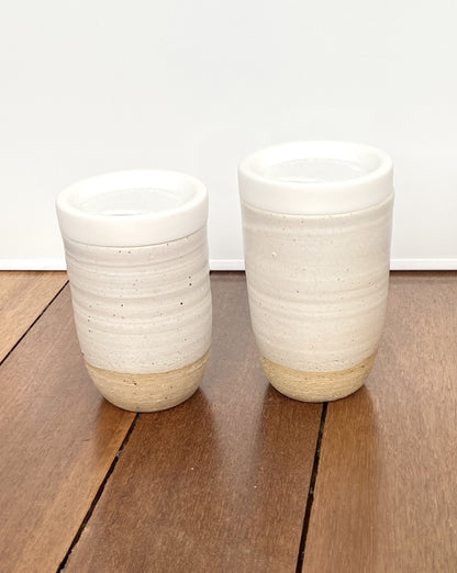 Ceramic Takeaway Cup - White