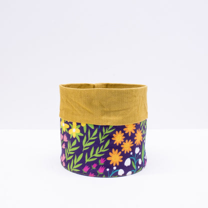 Canvas Planter - Mustard Flower