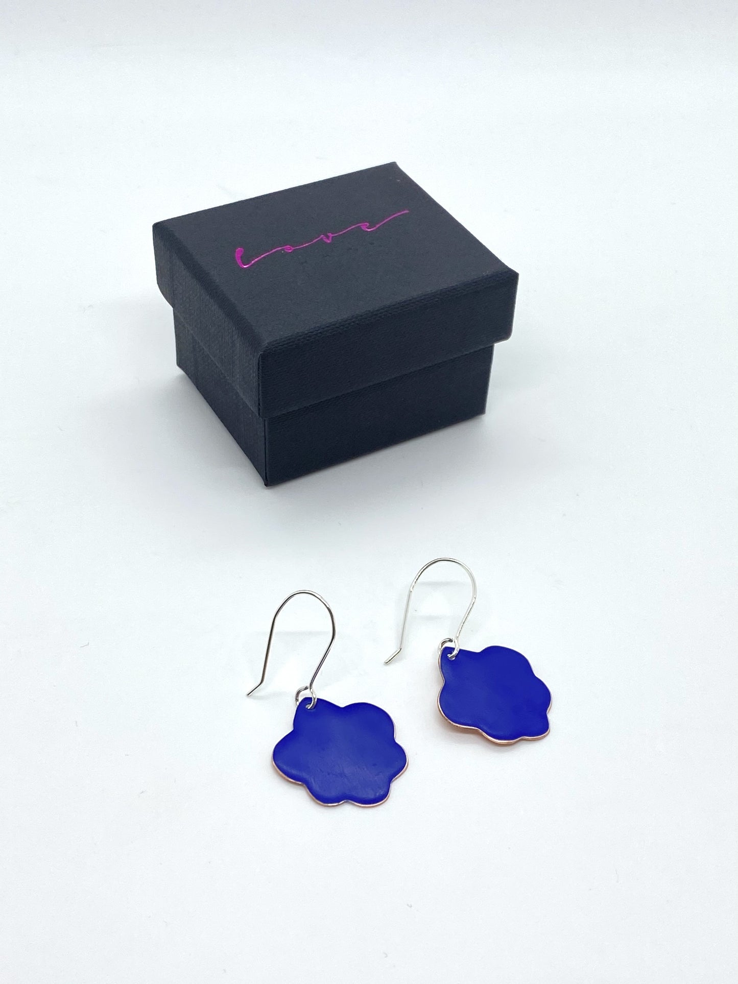 Fleur de Lis Earrings - Dark Blue