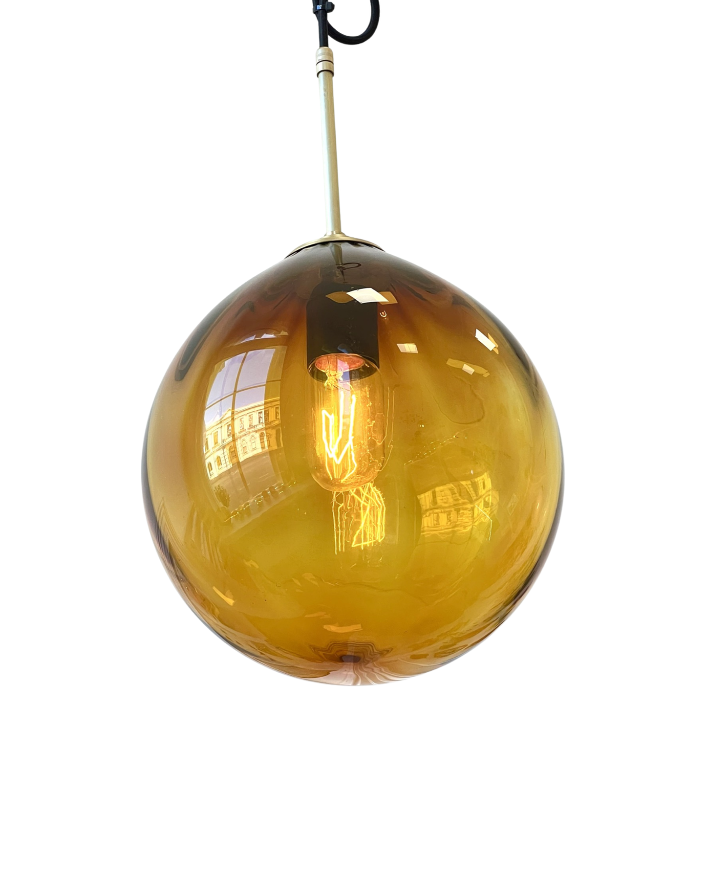 Handblown Glass  'Dodici' pendant light - Topaz - made to order
