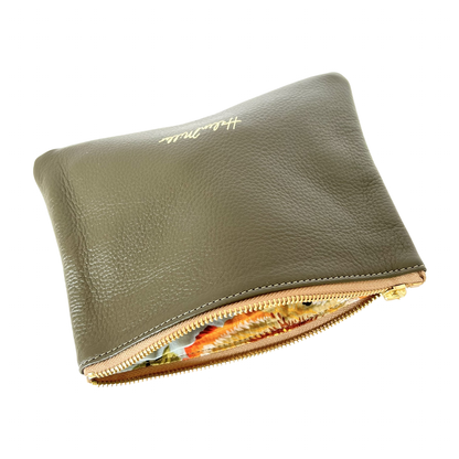 Zip Clutch, 20cm - Army Green