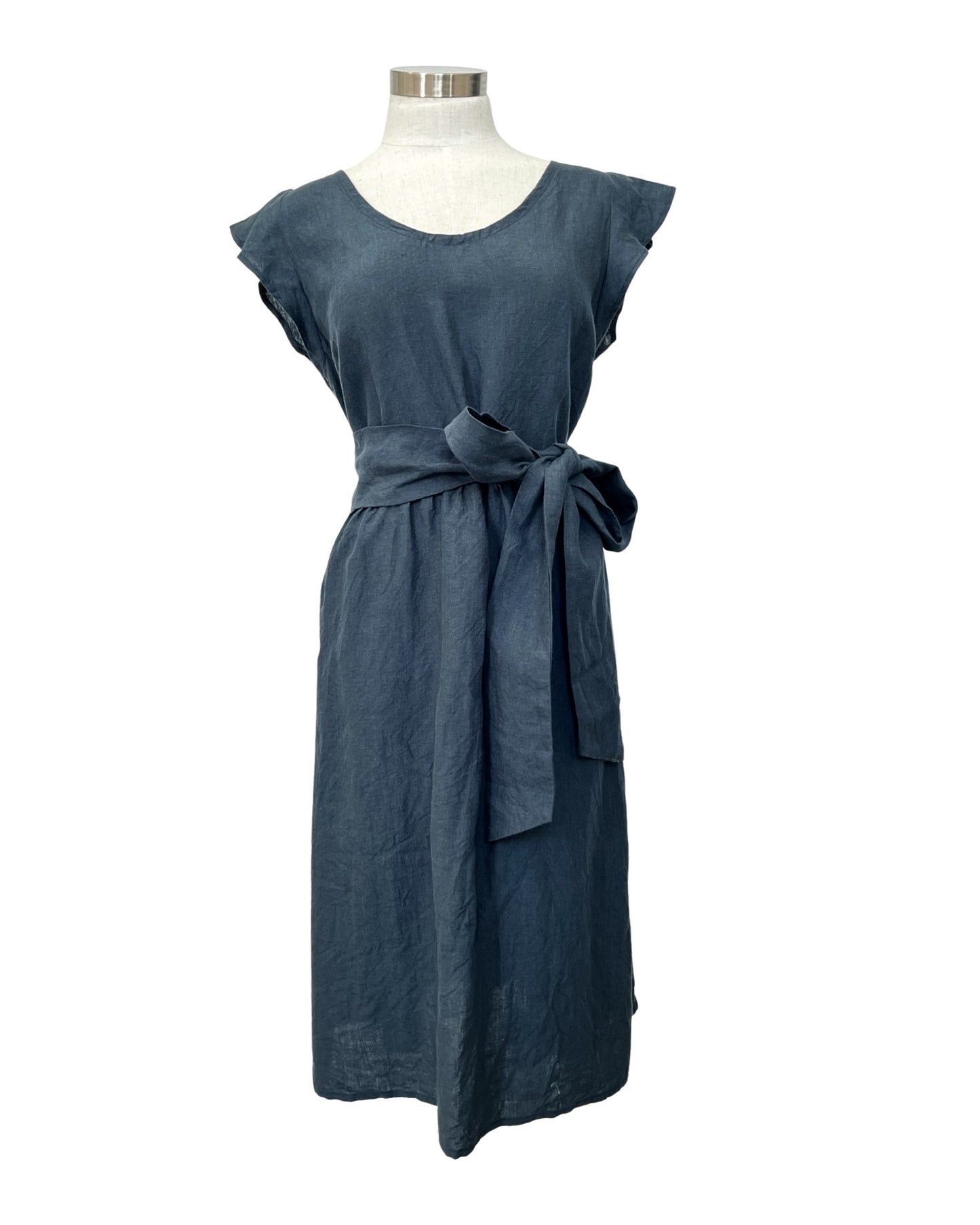 "Mollie" Dress - Petrol Linen