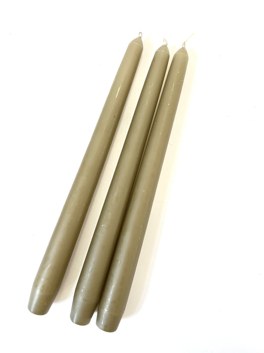 Taupe Venetian Tapered Candle - 250mm