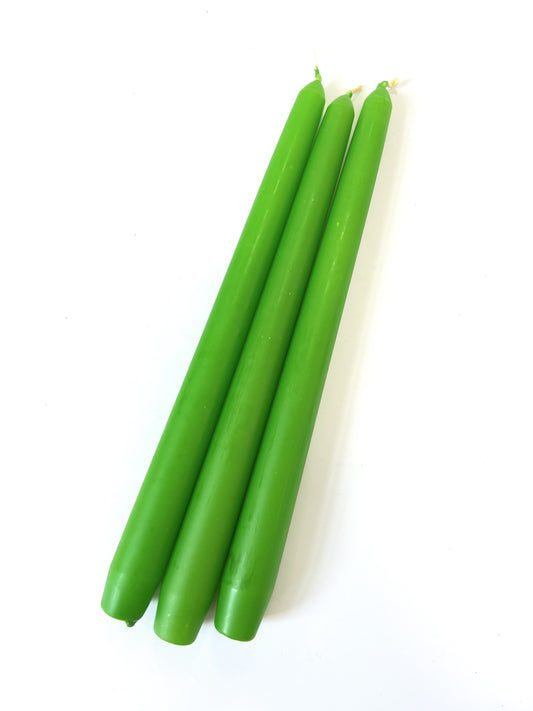 Lime Green Venetian Tapered Candle - 250mm
