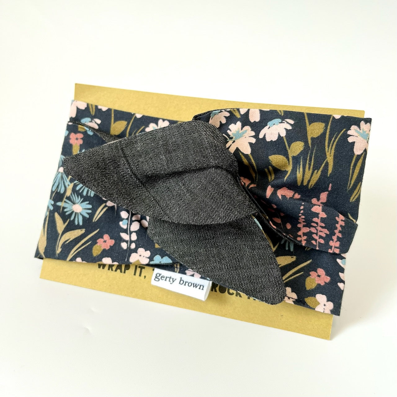 Girlband - Dark Floral / Chambray