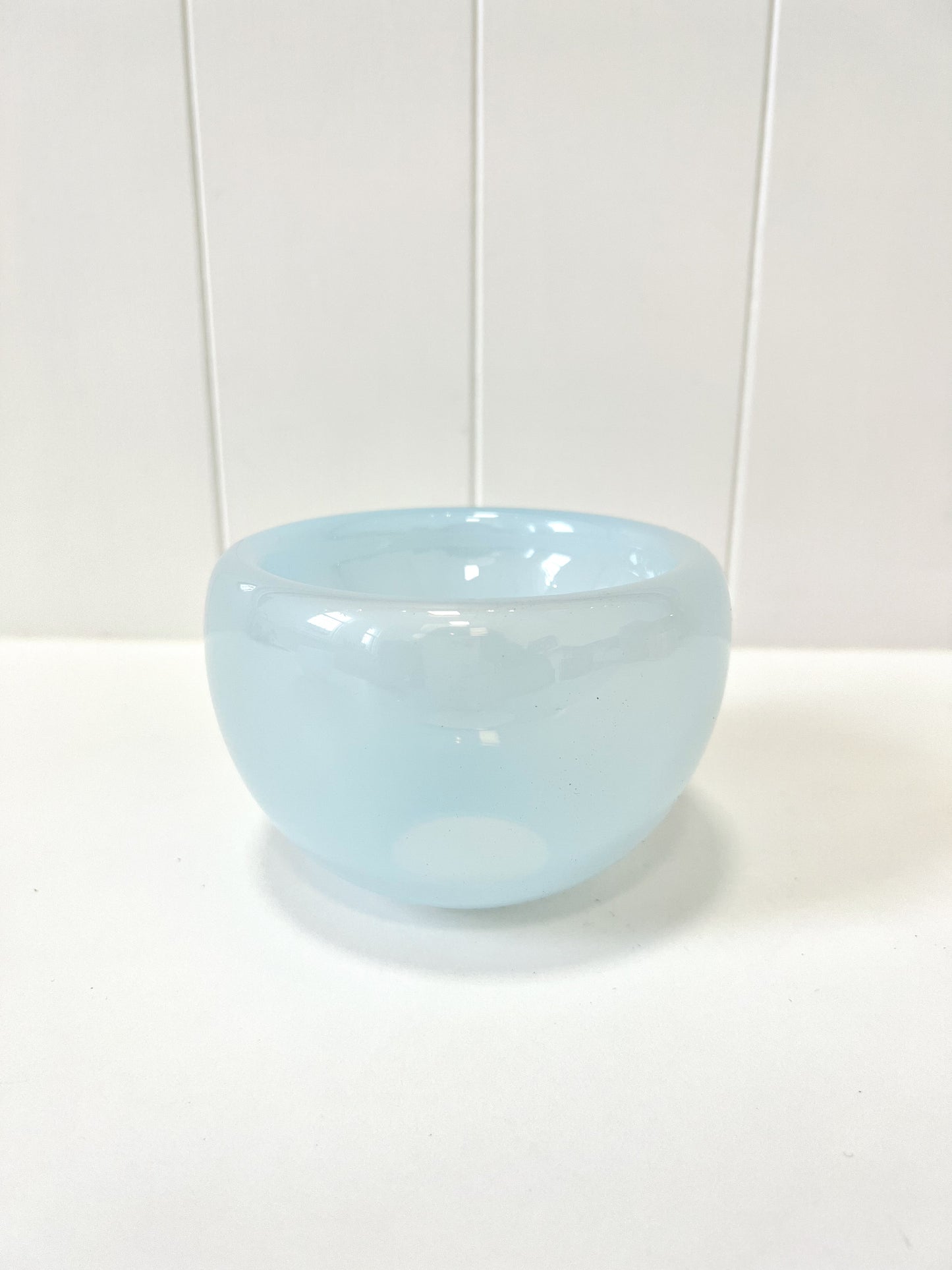 Handblown Glass Mini "Fulvio" Bowl - Pale Blue Opal
