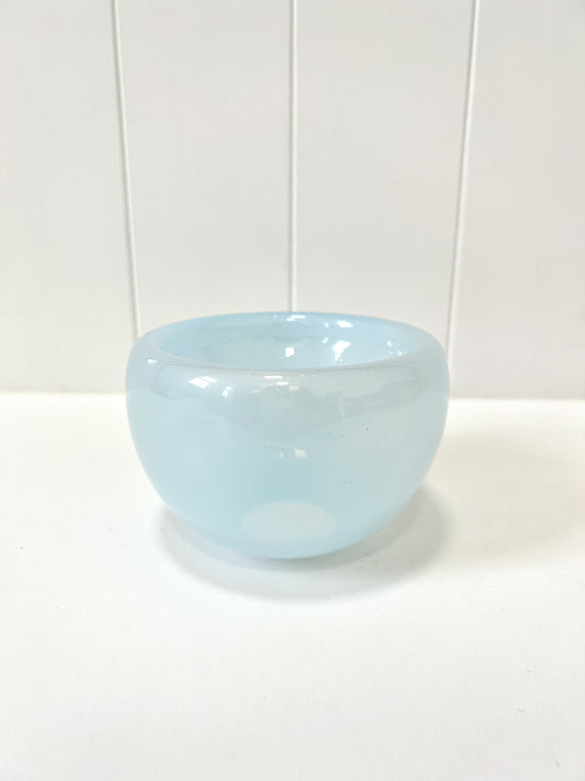 Handblown Glass Mini "Fulvio" Bowl - Pale Blue Opal
