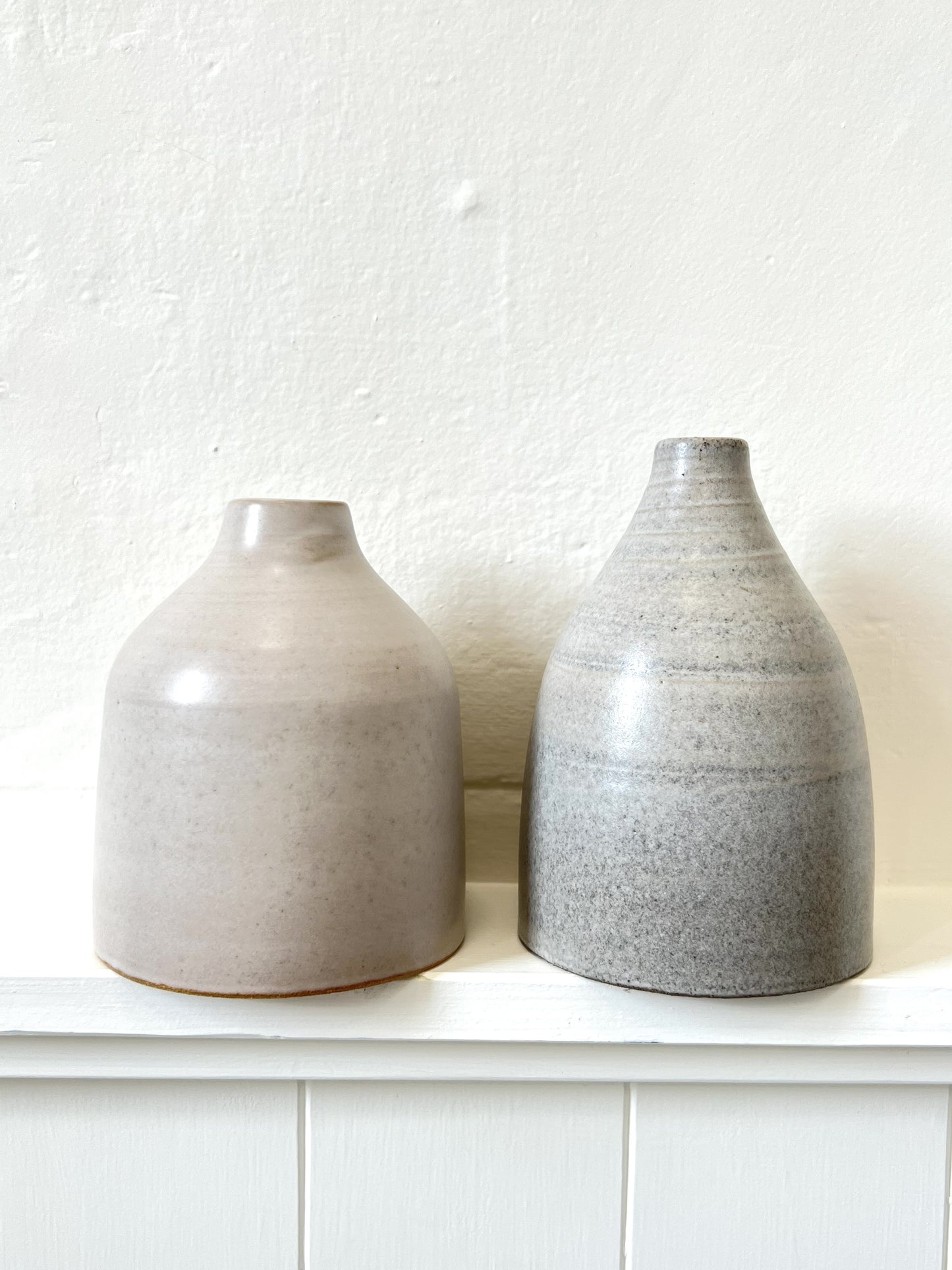 Handmade Ceramic Vase - 14cm - Grey