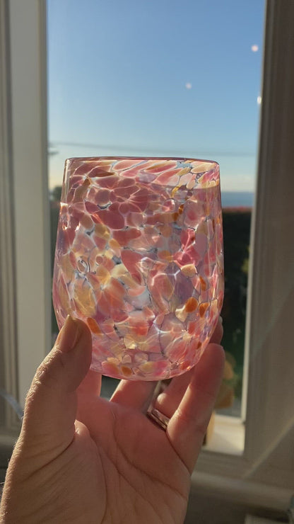 Handblown Glass Tumbler - Coral