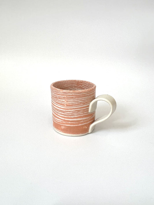 Ceramic Nerikomi Mug - Small - Orange Stripes