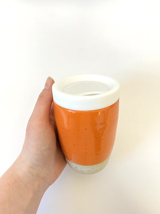 Ceramic Takeaway Cup - Orange