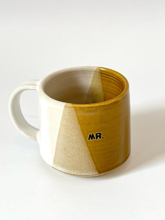 Ceramic "Mr." Mug - Ochre