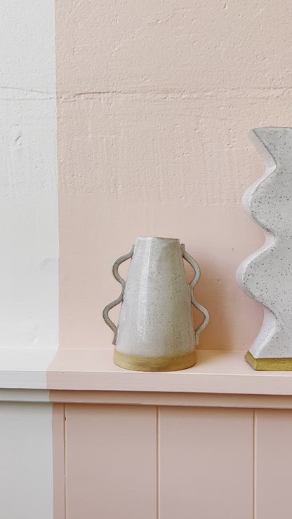 ‘Oscillate’ Ceramic Art Vase - White