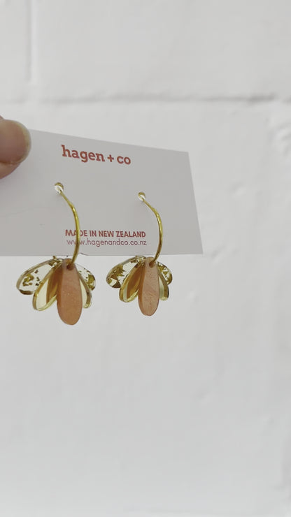 Happy Hour Earrings - Gold / Peach