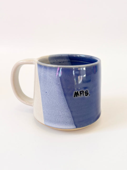 Ceramic "Mrs." Mug - Royal Blue