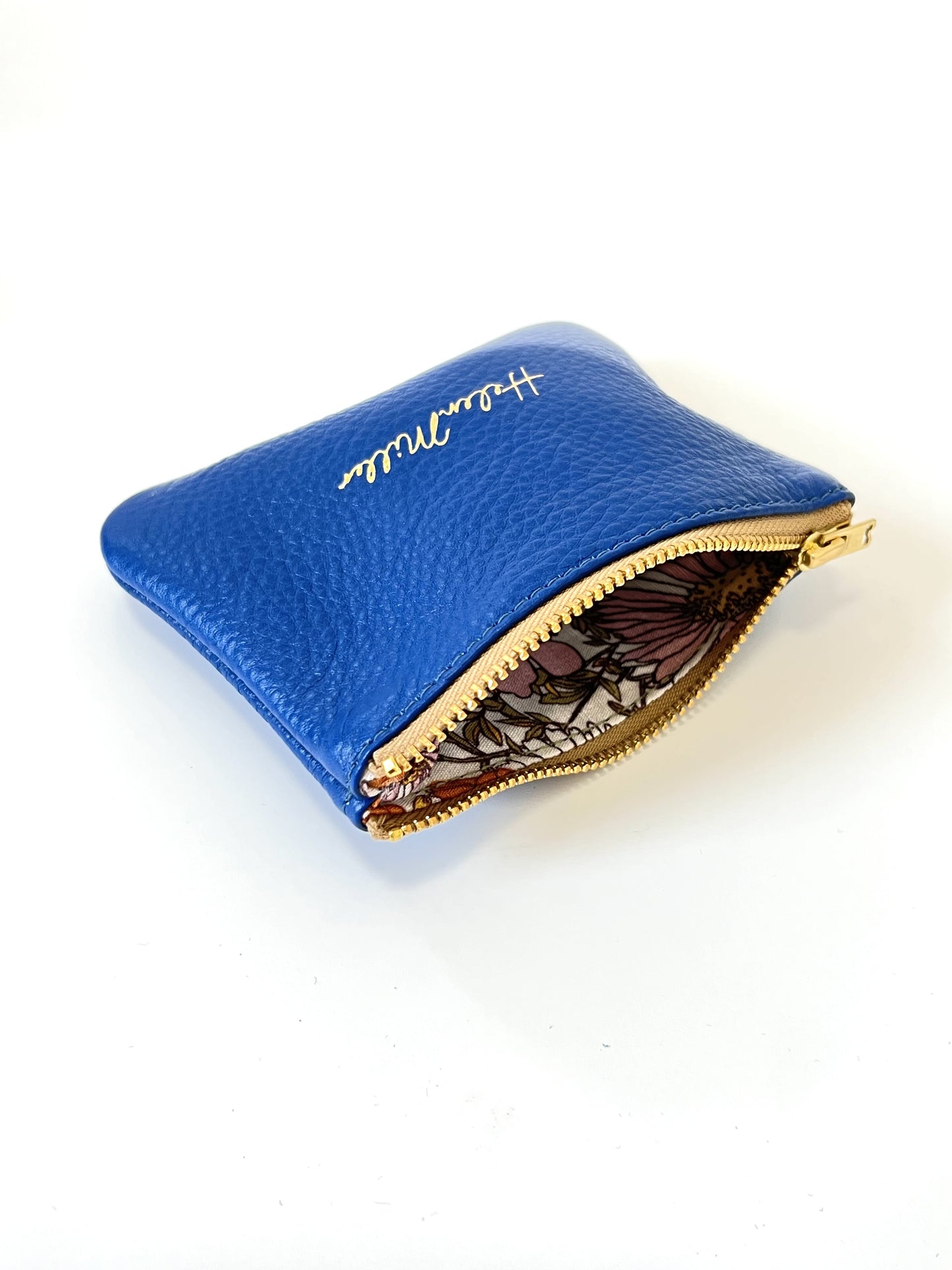 Coin Purse - 12cm - Cobolt Blue Leather