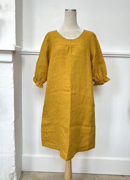 "Phoebe" Dress - Marigold Linen