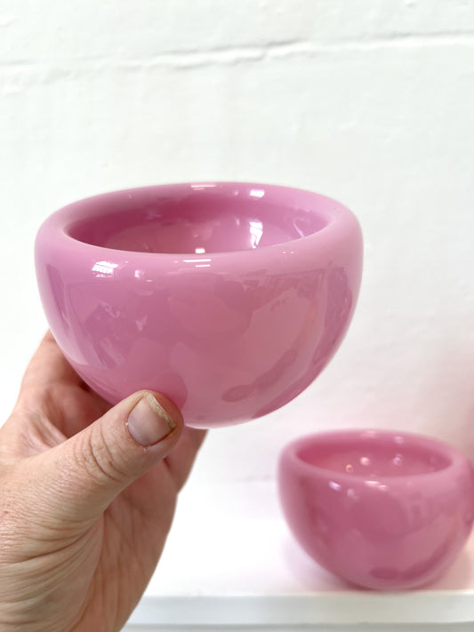 Handblown Glass Mini "Fulvio" Bowl - Gold Pink Opal