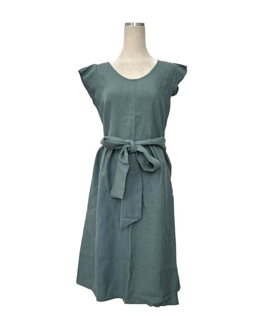 "Mollie" Dress - Greenstone Linen