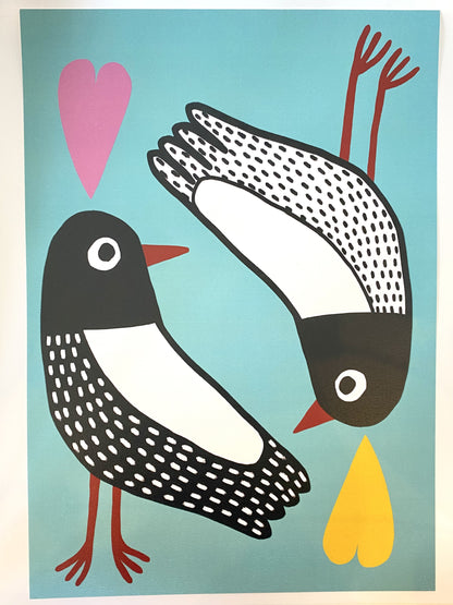 Love Birdies Print - A3