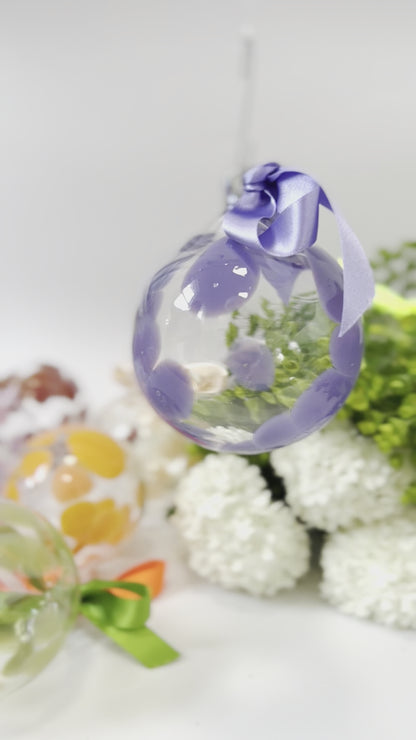 Handblown Glass Christmas Bauble - Periwinkle