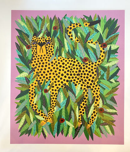 Cheetah In The Jungle Print - A3