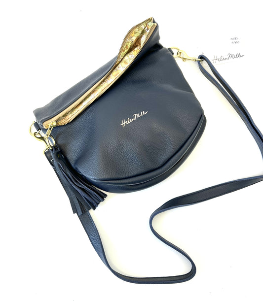Mini Slouch - Navy Leather