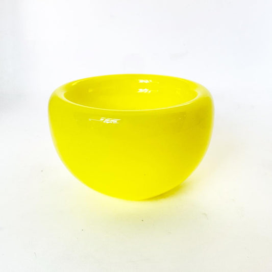 Handblown Glass Mini "Fulvio" Bowl - Fluro Yellow