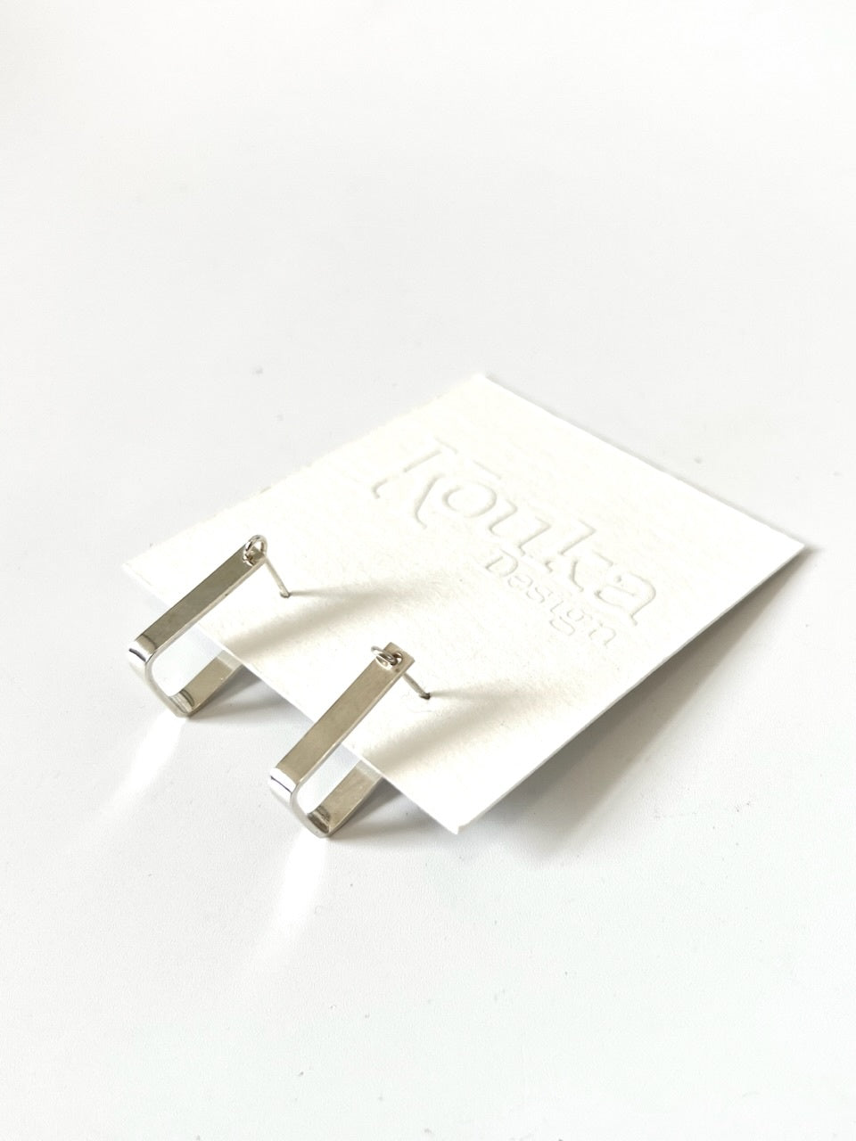 Silver Square Earrings with Clip Post (December 2022)