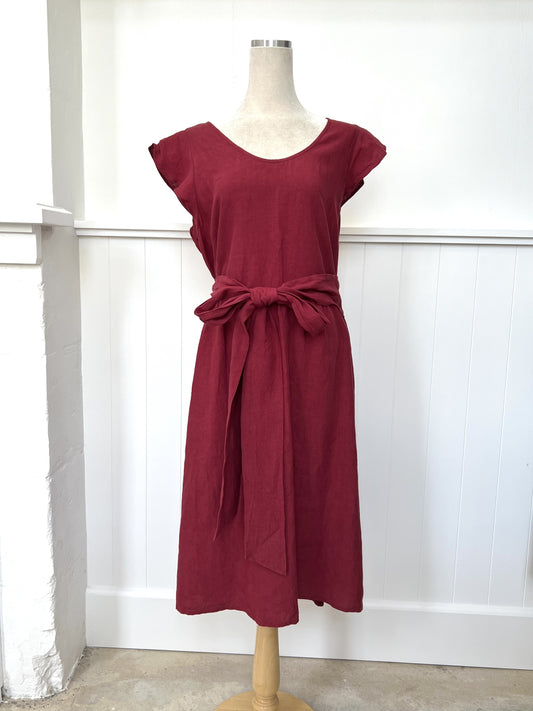 "Mollie" Dress - Plum Linen