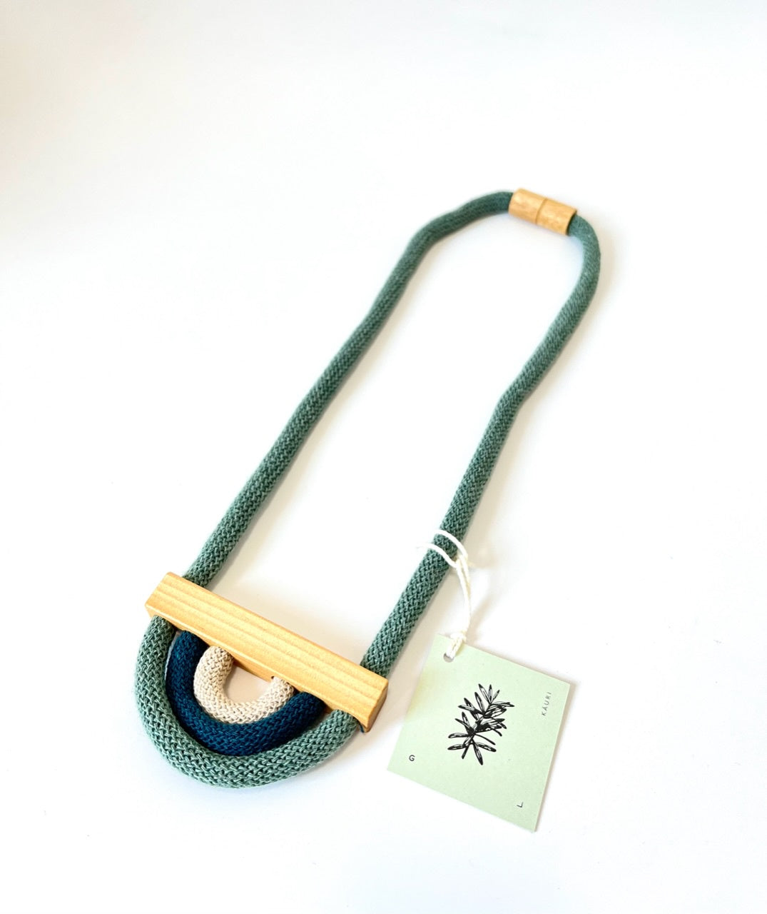 Rope Arch Necklace - Natural, Navy, Teal