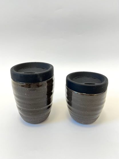 Ceramic Takeaway Cup - Glossy Charcoal