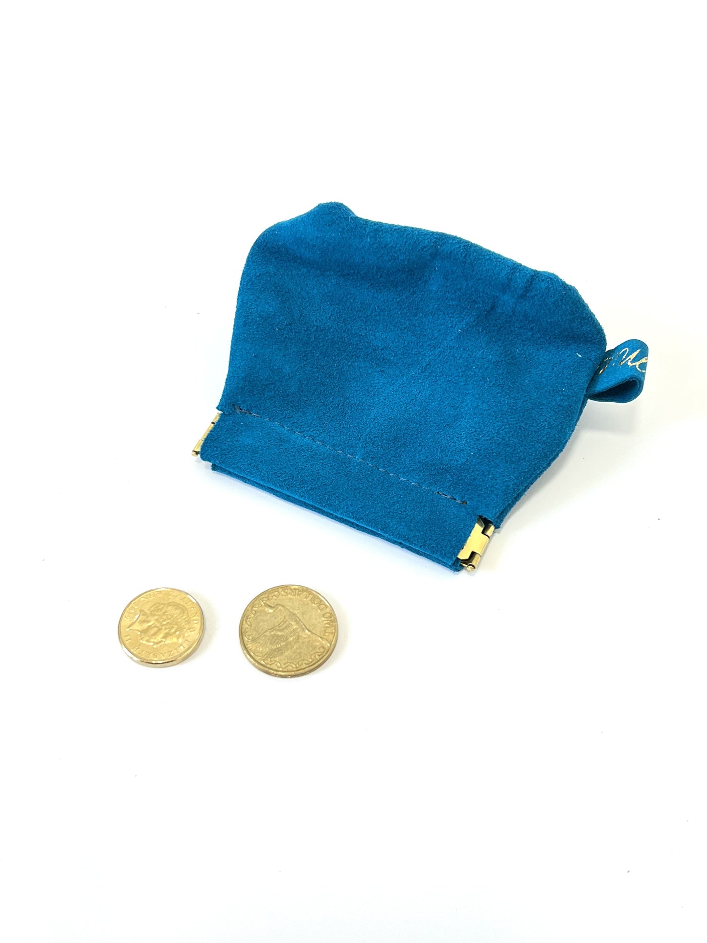 Magnetic Snap Pouch - Mega - Turquoise Suede