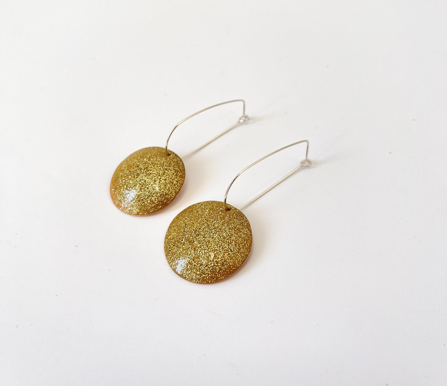 Comet Drop Earrings - Gold Glitter