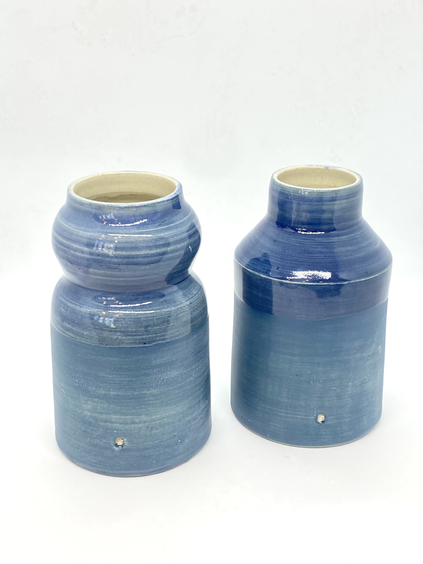 Colour Block Ceramic Vase - Blue