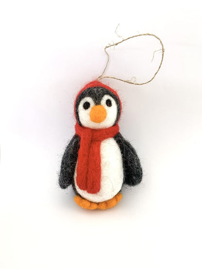 NEW Felted Penguin - Red