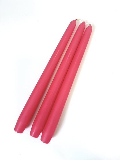 Dark Pink Venetian Tapered Candle - 250mm