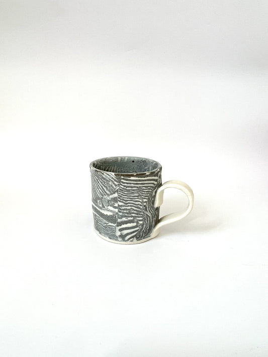 Ceramic Nerikomi Mug - Medium - Grey (Mixed)