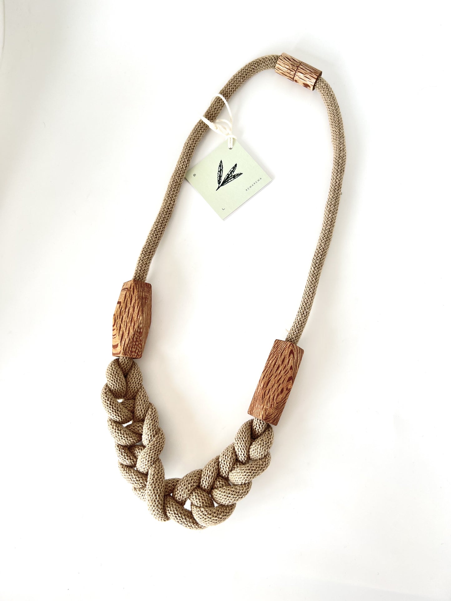 Knitted Necklace - Sand