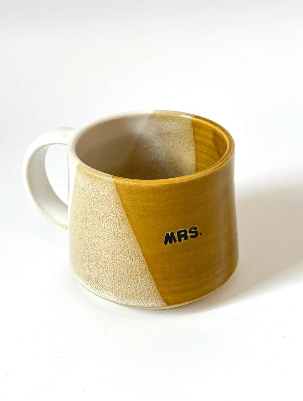 Ceramic "Mrs." Mug - Ochre