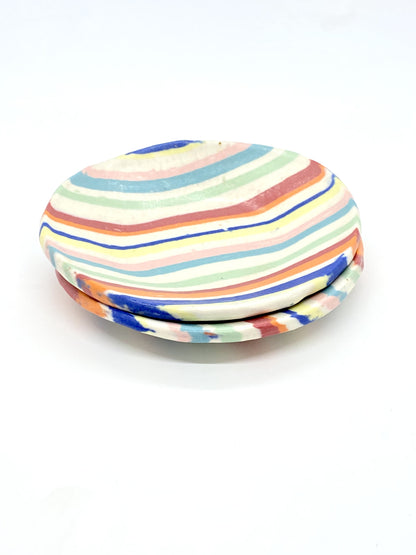Nerikomi Tiny Dish - Rainbow Stripe