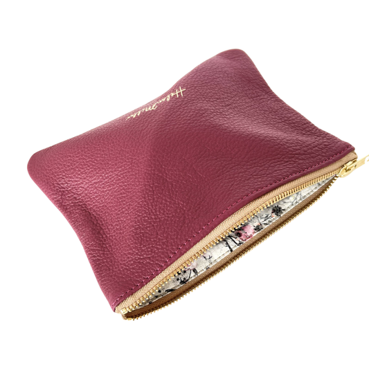Zip Clutch, 20cm - Raspberry