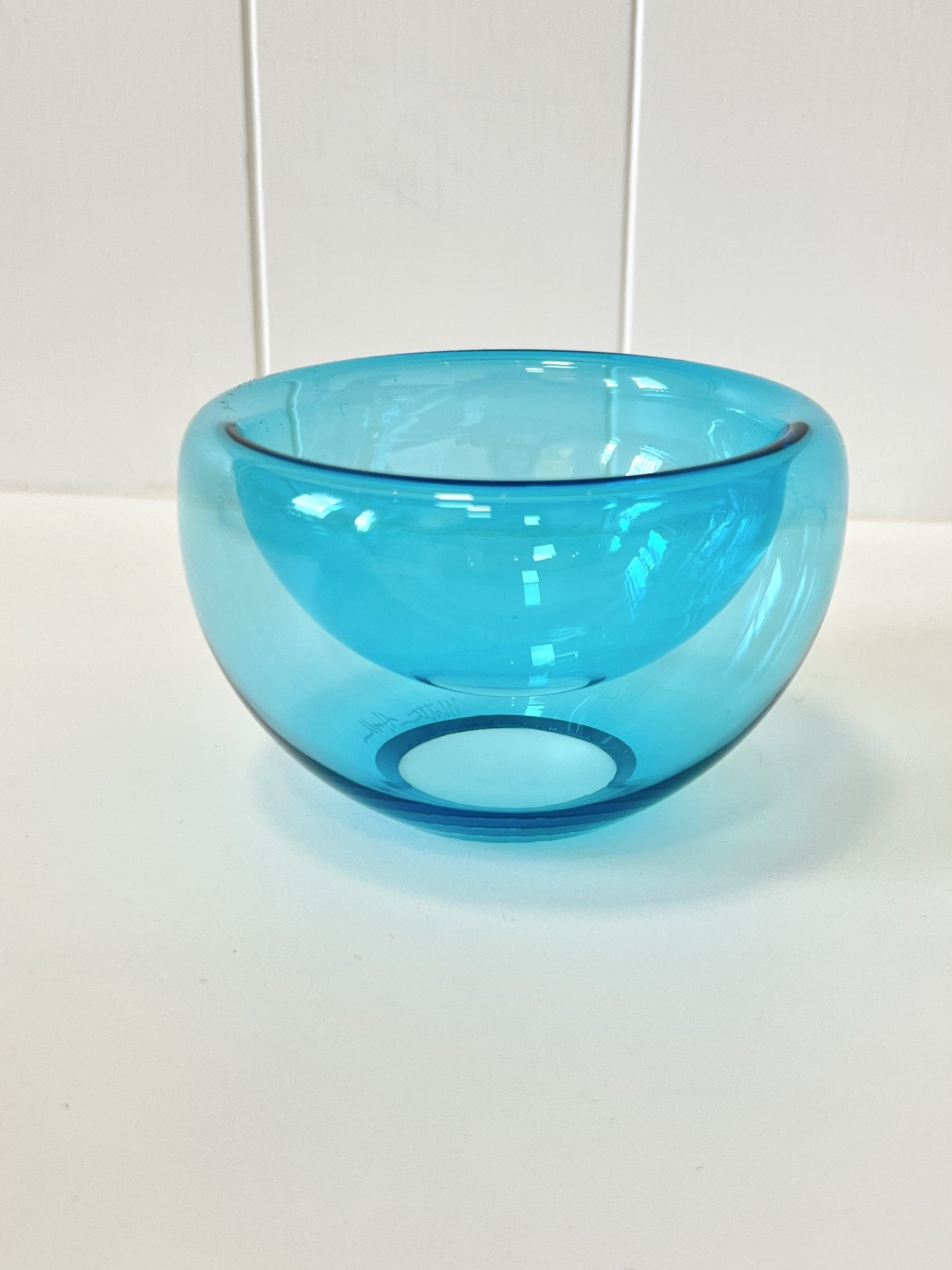 Handblown Glass Mini "Fulvio" Bowl - Copper Blue