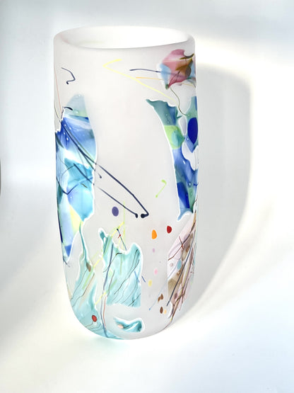 Shard Cylinder Vase - Clear