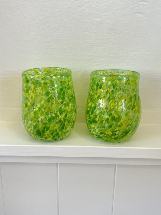 Handblown Glass Tumbler - Paddock Green