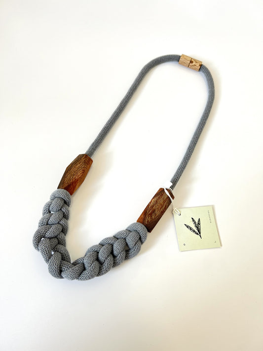 Knitted Necklace - Stormy Grey